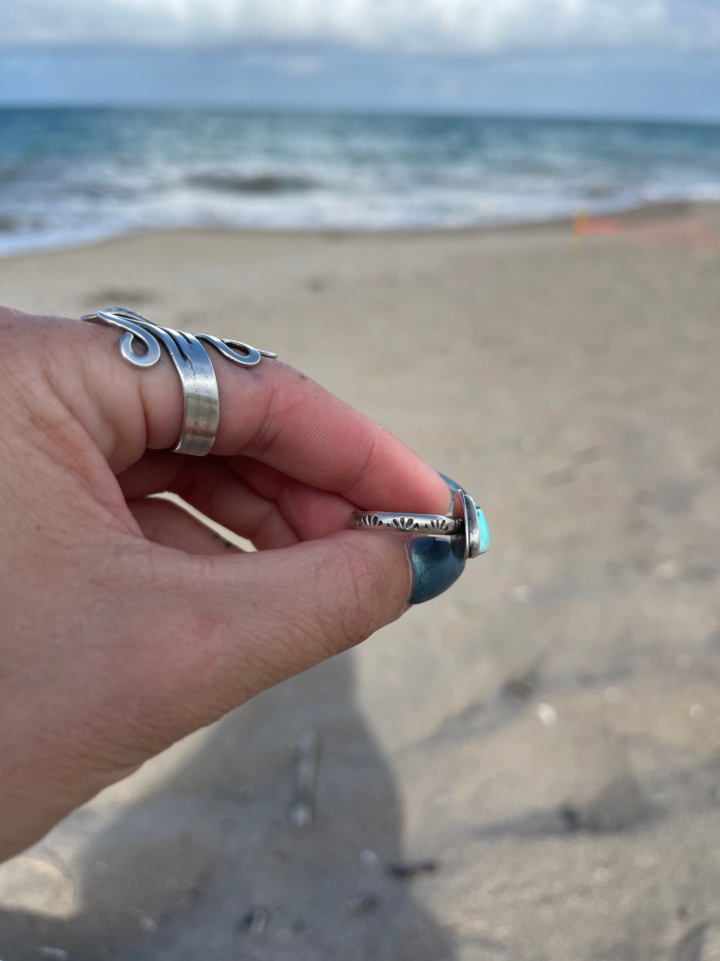 Golden Hills Turquoise Ring Size 6.5