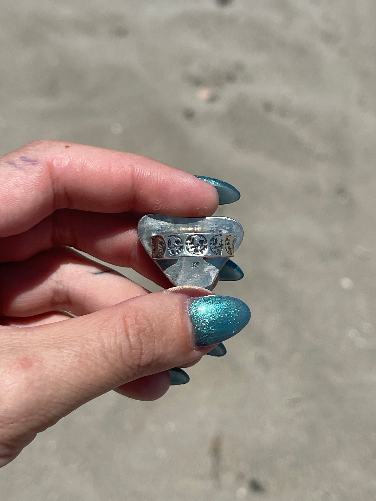 Fossilized Shark Tooth Ring Size 8