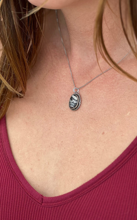 White Buffalo Turquoise Necklace